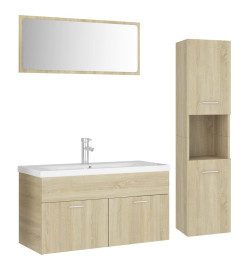 Ensemble de meubles de salle de bain Chêne sonoma Aggloméré