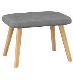 Chaise de relaxation avec tabouret Gris foncé Tissu