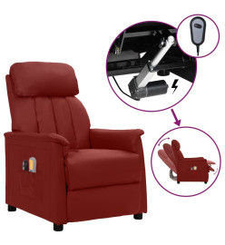 Fauteuil de massage électrique Rouge bordeaux Similicuir