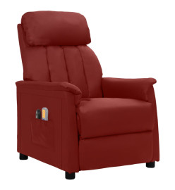 Fauteuil de massage électrique Rouge bordeaux Similicuir