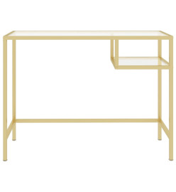 Bureau d'ordinateur Transparent 100x36x74 cm Verre trempé