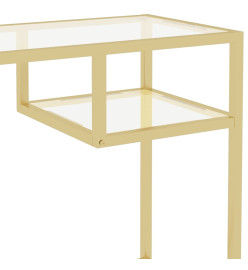 Bureau d'ordinateur Transparent 100x36x74 cm Verre trempé