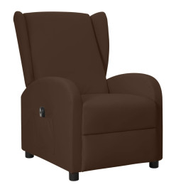 Fauteuil inclinable électrique à oreilles Marron Similicuir