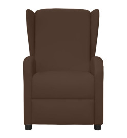 Fauteuil inclinable électrique à oreilles Marron Similicuir