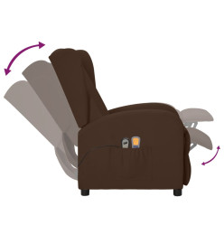 Fauteuil de massage électrique à oreilles Marron Similicuir