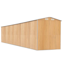 Abri de jardin Marron clair 192x1021x223 cm Acier galvanisé