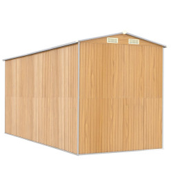 Abri de jardin Marron clair 192x440x223 cm Acier galvanisé