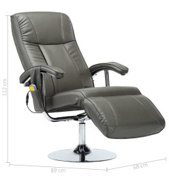 Fauteuil de massage Gris Similicuir