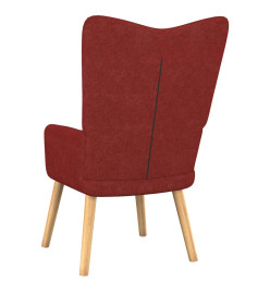 Chaise de relaxation avec tabouret Rouge bordeaux Tissu