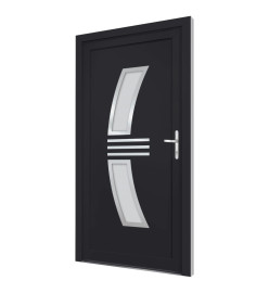 Porte d'entrée anthracite 108x208 cm PVC