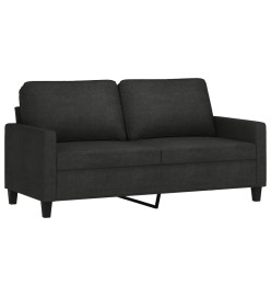 Ensemble de canapés 3 pcs avec coussins Noir Tissu