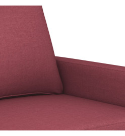 Ensemble de canapés 4 pcs avec coussins Rouge bordeaux Tissu