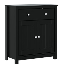 Armoire de salle de bain BERG noir 69,5x34x80 cm pin massif