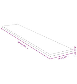 Étagère murale 100x20x1,5 cm bambou