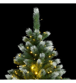 Sapin de Noël artificiel à charnière 300LED neige floquée 180cm