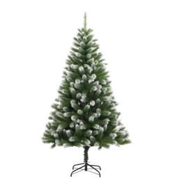 Sapin de Noël artificiel à charnière 300LED neige floquée 180cm