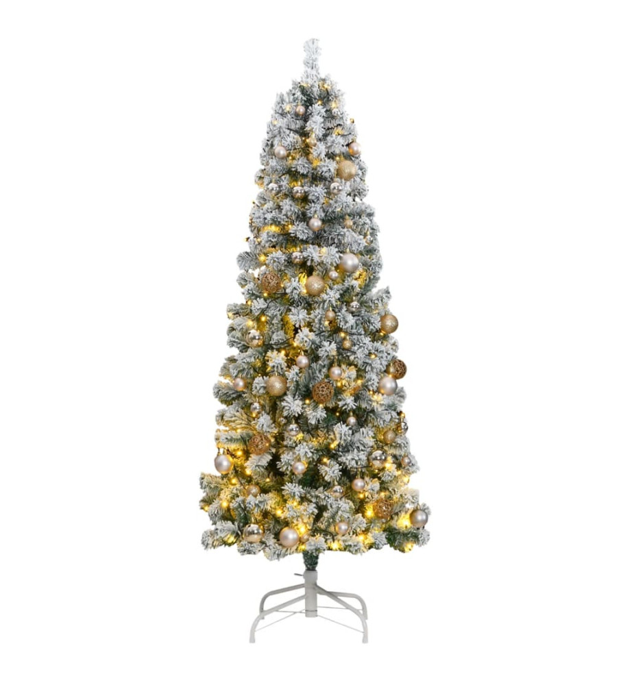 Sapin de Noël artificiel articulé 300 LED et boules 240 cm