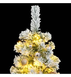 Sapin de Noël artificiel articulé 150 LED et boules 120 cm