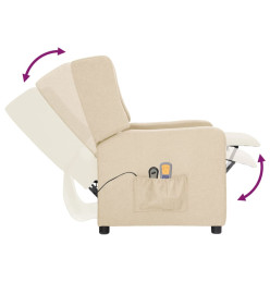 Fauteuil électrique de massage Crème Tissu