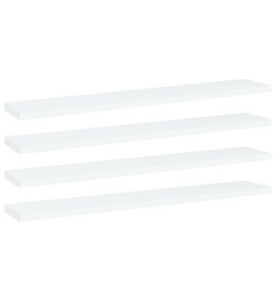 Panneaux de bibliothèque 4 pcs Blanc 60x10x1,5 cm Aggloméré