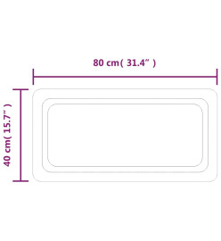 Miroir de salle de bain à LED 80x40 cm