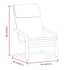 Chaise de relaxation avec repose-pied Gris foncé Tissu