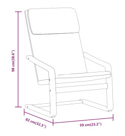 Chaise de relaxation avec repose-pied Marron foncé Tissu