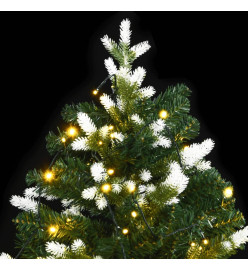 Sapin de Noël artificiel à charnière 300LED neige floquée 180cm