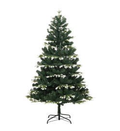 Sapin de Noël artificiel à charnière 300LED neige floquée 180cm