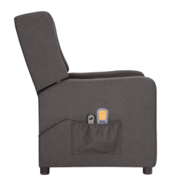 Fauteuil électrique de massage Gris foncé Tissu