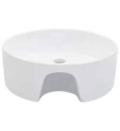 Lavabo avec trop-plein 36x13 cm Céramique Blanc