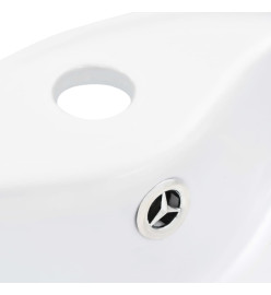 Lavabo avec trop-plein 36x13 cm Céramique Blanc