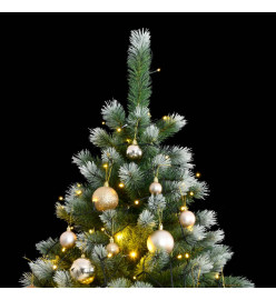 Sapin de Noël artificiel articulé 300 LED et boules 180 cm