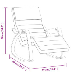 Chaise à bascule Taupe Tissu