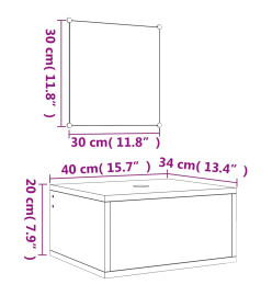 Ensemble de meubles salle de bain 2 pcs chêne bois d'ingénierie