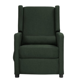 Fauteuil de massage Vert foncé Tissu