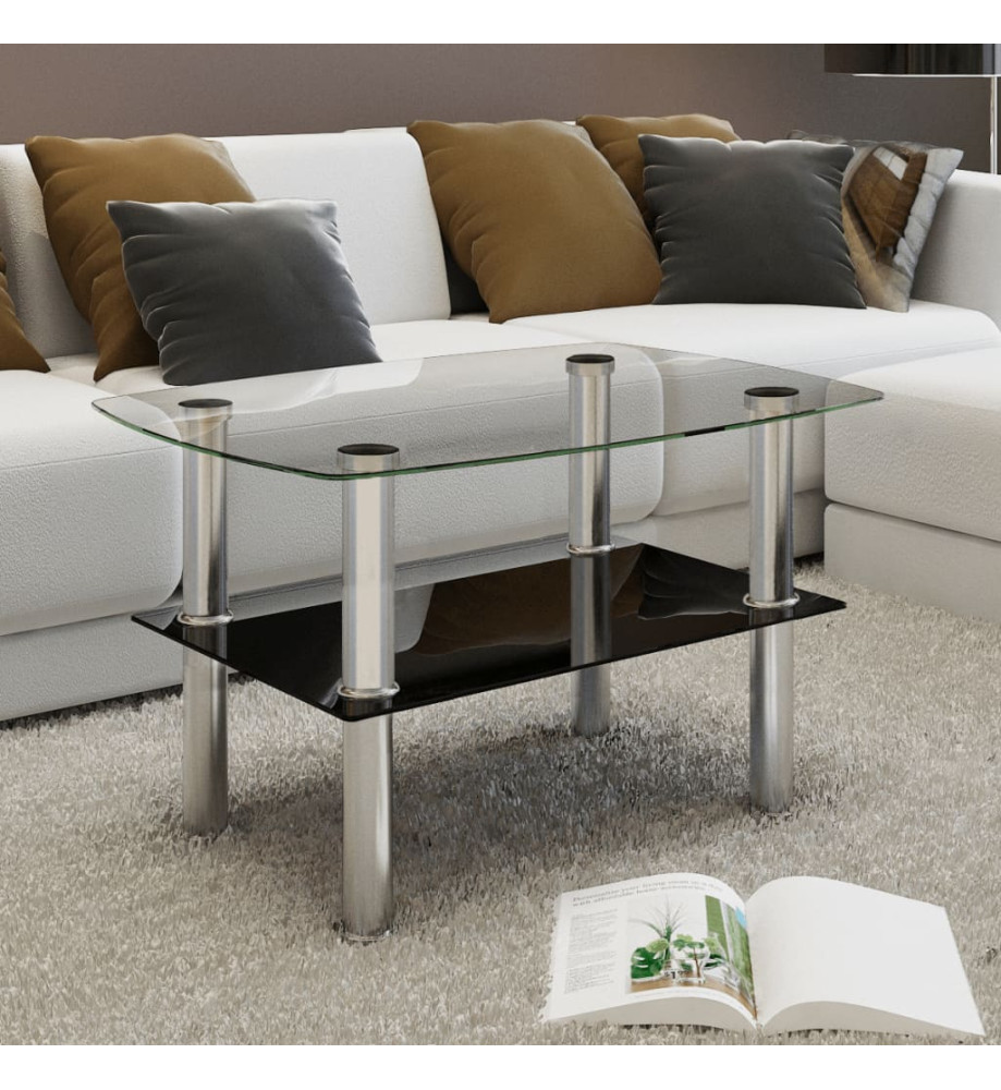 Table basse avec 2 étagères Verre Table basse avec 2 étagères Verre