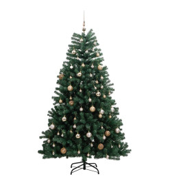 Sapin de Noël artificiel articulé 300 LED et boules 270 cm