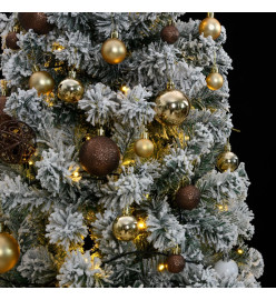 Sapin de Noël artificiel articulé 300 LED et boules 210 cm