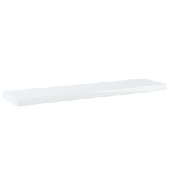 Panneaux bibliothèque 4pcs Blanc brillant 40x10x1,5cm Aggloméré