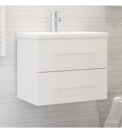 Armoire d'évier Blanc 60x38,5x48 cm Aggloméré